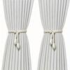1 Adjustable Hand Braided Curtain Fasteners with Small Metal Drapes - No Punch Size Universal Elastic Curtain Strap