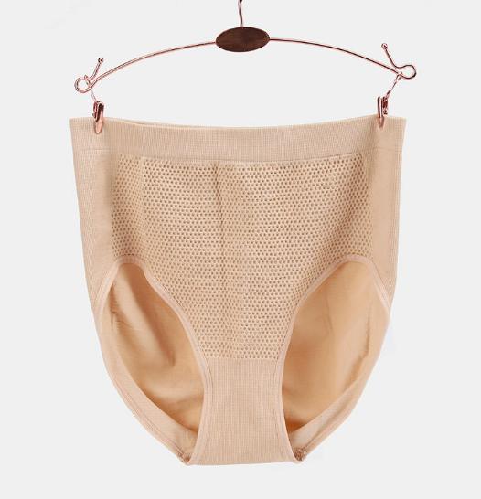 Plus Size High Waist Triangle Underwear Breathable Mesh Panel Soft Fabric Comfortable Fit Seamless Design Full Coverage Panties