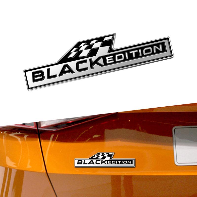 3D Car Styling Black Edition Emblem Badge Metal Stickers Rear Trunk Decals For Skoda Fabia Enyaq Octavia Monte Carlo Superb VRS