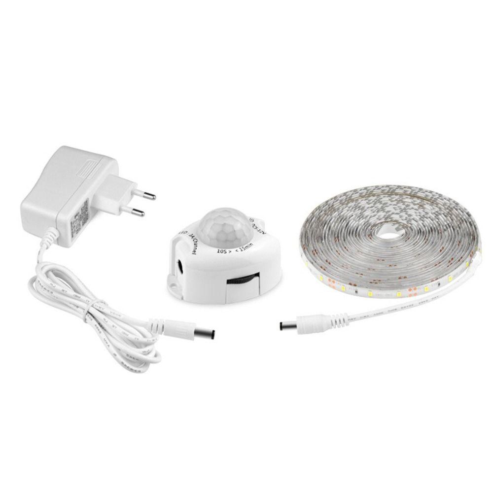 Hand Wave-Activated Motion Sensor LED Strip Waterproof DC12V Under Cabinet Lighting Auto On/Off Cabinet Strip Light Stair