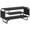 TV Stand 98 X 36 X 45 Cm Black Oak Look Engineered Wood