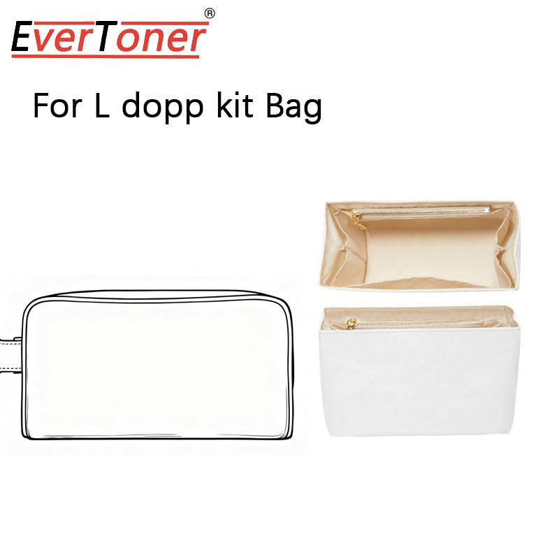 

EverToner For L Dopp Kit Insert Organizer Dupont Paper Makeup Pouch Lightweight Bag Modification Accessory белый