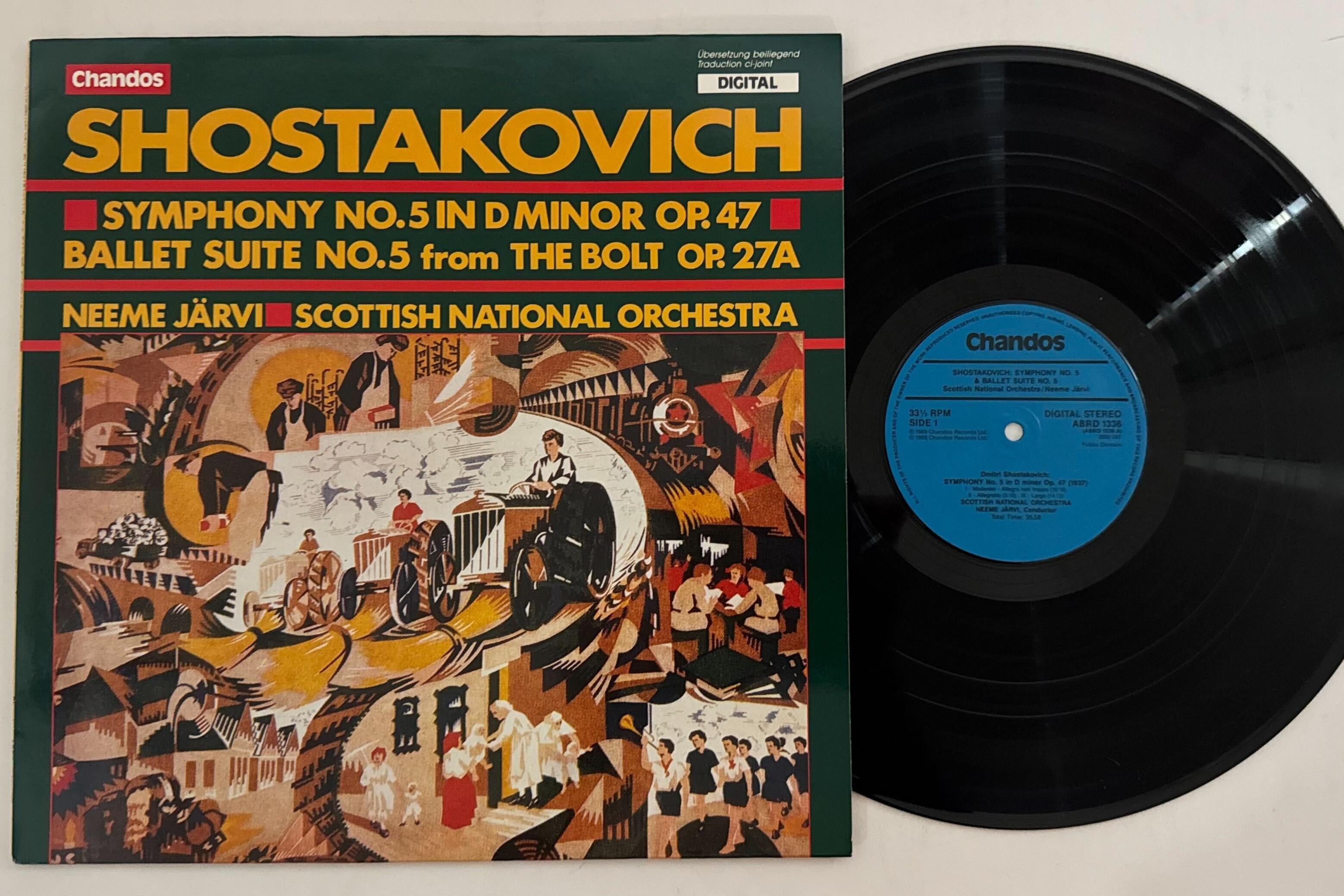 

LP Пластинка NEEME JARVI ROYAL SCOTTISH NATIONA Шостакович Симфония №5 ре минор ABRD1336 CHANDOS 1989 UK Классика Б/У