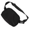 Unisex Belt Bag Nylon Waterproof Multifunctional Fashion Waist Pack for Outdoor Sports Running Black