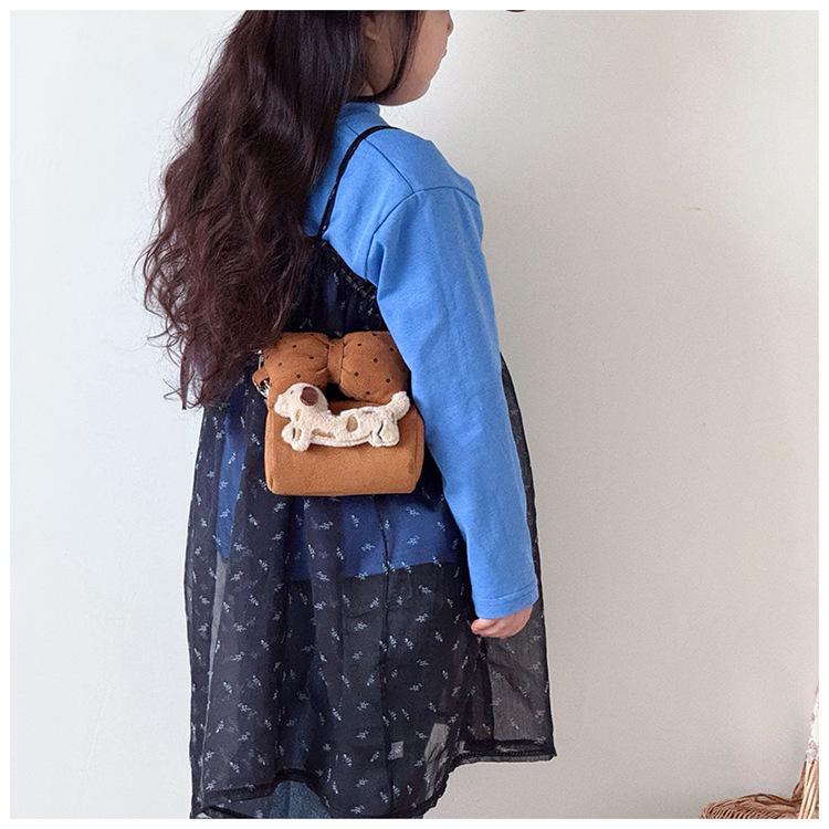 Red Festive Girls' Bow Cartoon Crossbody Bag: Mini Bucket Handbag & Coin Purse