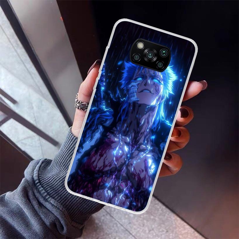 Grimmjow 6 Bleach Phone Case For Xiaomi Poco X7 X6 X5 Pro F7 Ultra Redmi 15C 15 13 13C 12 12C 10 10A 10C 9 9A 9C 9T Shell Poco X