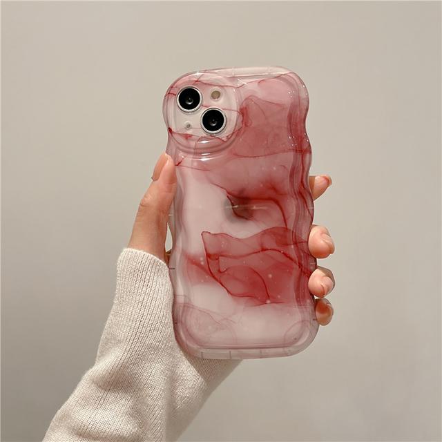 

Модный винно-красный градиентный мраморный бампер, прозрачный чехол для телефона для Iphone 14 11 12 13 Pro Xs Max, мягкий силиконовый чехол на заднюю панель For iPhone 14Pro Max