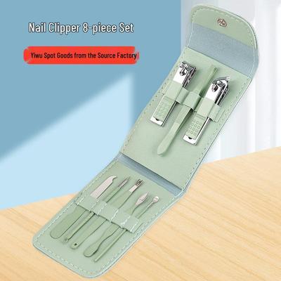 8-Piece Manicure & Pedicure Set: Folding Bag with Nail Clippers, Scissors, and Foot Care Tools