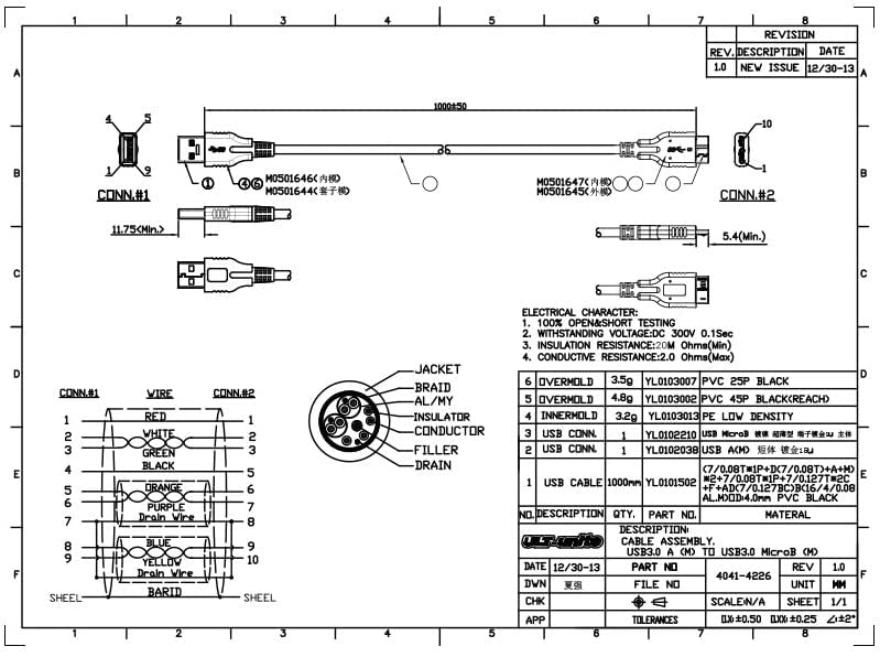 USB USB Type A Male To Micro Type B Transfer and Fast Compatible with External Disc Digital Galaxy and More 2 3.0 Micro-B Cable, Male, High-Speed