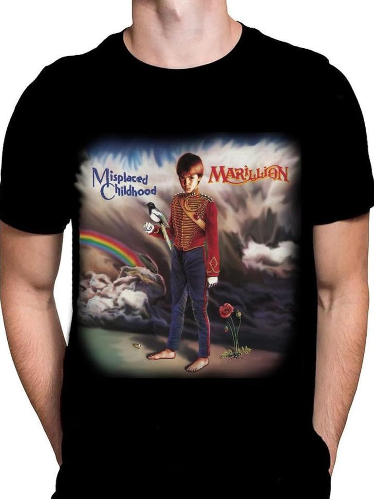 WSH - Misplaced Childhood Marillion - Men'S Black Retro Crew Neck Tee