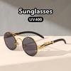 Classic And Retro Round Frame Sunglasses Uv400 Protection Outdoor Travel Walk The Show Street Photography Shades Glasses