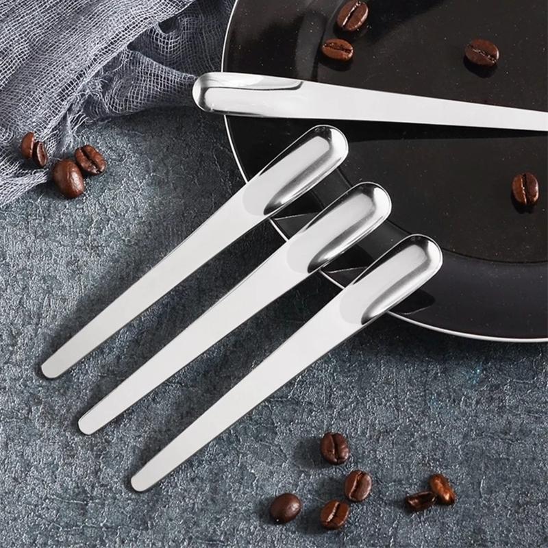 5 Piece Coffee Spoon Stainless Steel Flat Spoon Stirring Bar Spoon Kitchen Gift for Coffee Lover Nice Coffee Accessorie