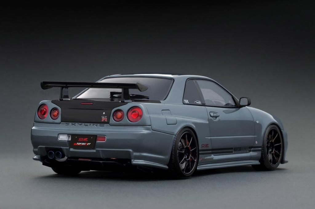 Ignition Model TOP SECRET NISMO Stealth Gray Finished Product IG3639 1/18 34GT-R (BNR34)