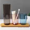 Couple Solid Color Transparent Mouthwash Cup Large Capacity Nordic Style Toothbrush Cup Transparent Mouthwash Plastic Cup