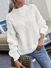2024 Winter Acrylic Women's Sweater Turtleneck Long Sleeve Pullover Twist Knitted Solid Fashion Streetwear Casual Lady Sweater