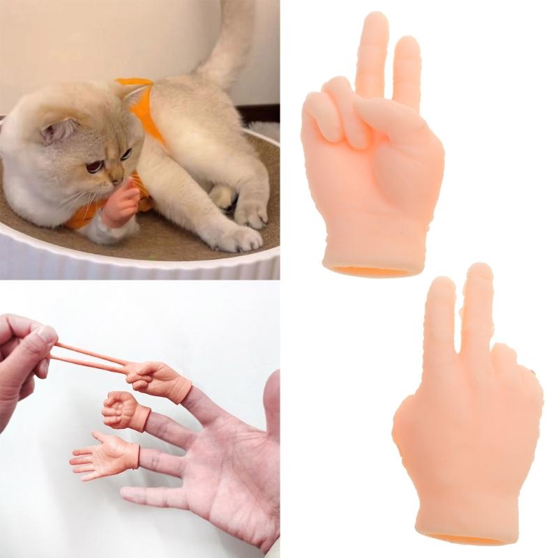 Cats Little Hand for Fun Finger Puppets for Cats, Human Small Hand for Cats
