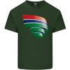 Curled Gambia Flag Gambian Day Football Unisexs Light Cotton Tshirt