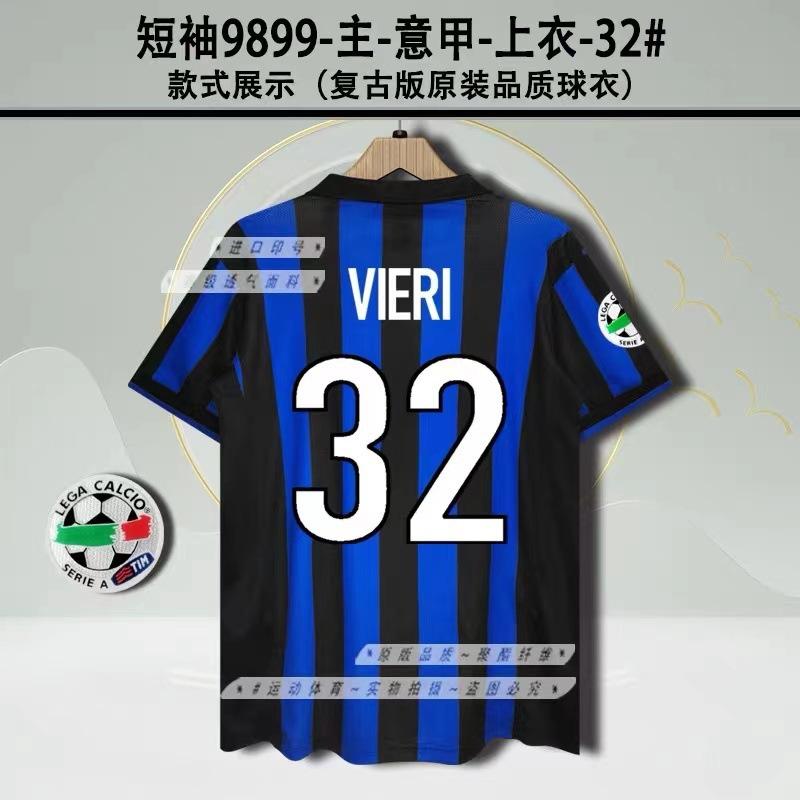 Vintage Jerseys, Football Uniforms, Classic Inter Milan AC Ronaldo Nesta Martinika Kashevqin Jerseys