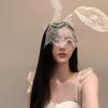 Veil Cat Rabbit Ear Hoop Sexy Lace Cat Ears Veil Headbands Black Hairbands Eye Mask Anime Cat Cosplay