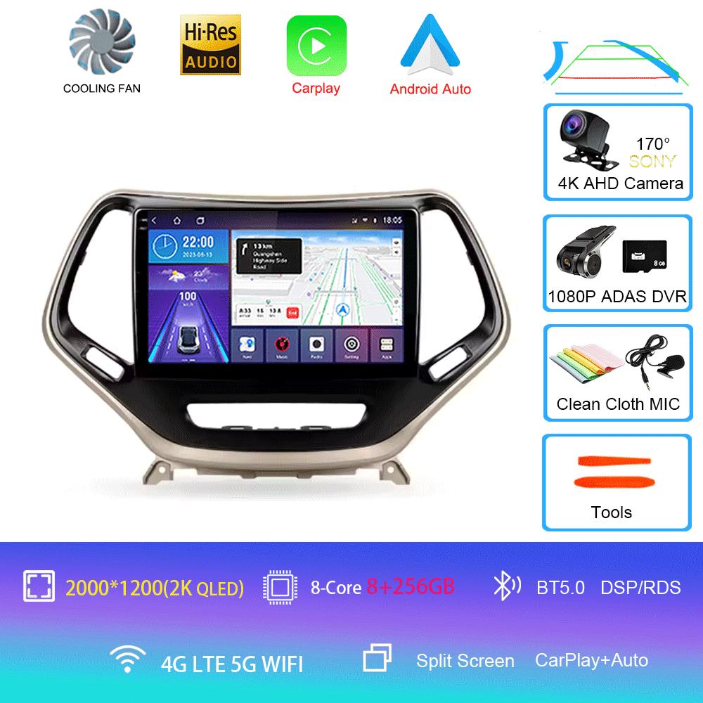 Android 14 For Jeep Cherokee 5 KL 2014 - 2018 Car Radio Multimedia Video Player Navigation No 2din 2 din DVD