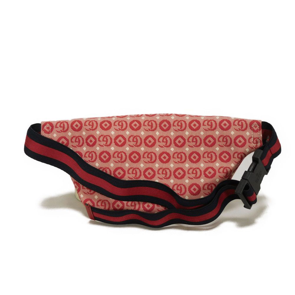 Used 9539 Star Interlocking G Waist Pouch 502095 FABBD 6479 7929 GG Web Cotton Unused Children's Red Kids from Japan