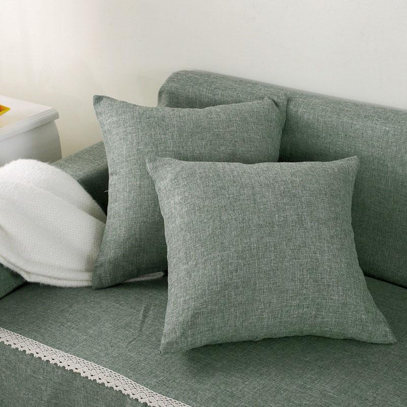 

Solid Sofa Color Covers Slipcovers Couch Slipresistant Living Room Home Decor Gray Green Pillowcase（Only one）
