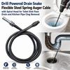 Flexible Spring Drain Snake Drill Powered Spring Drain Auger Plumbing Snake  Toilet Drain Cleaning