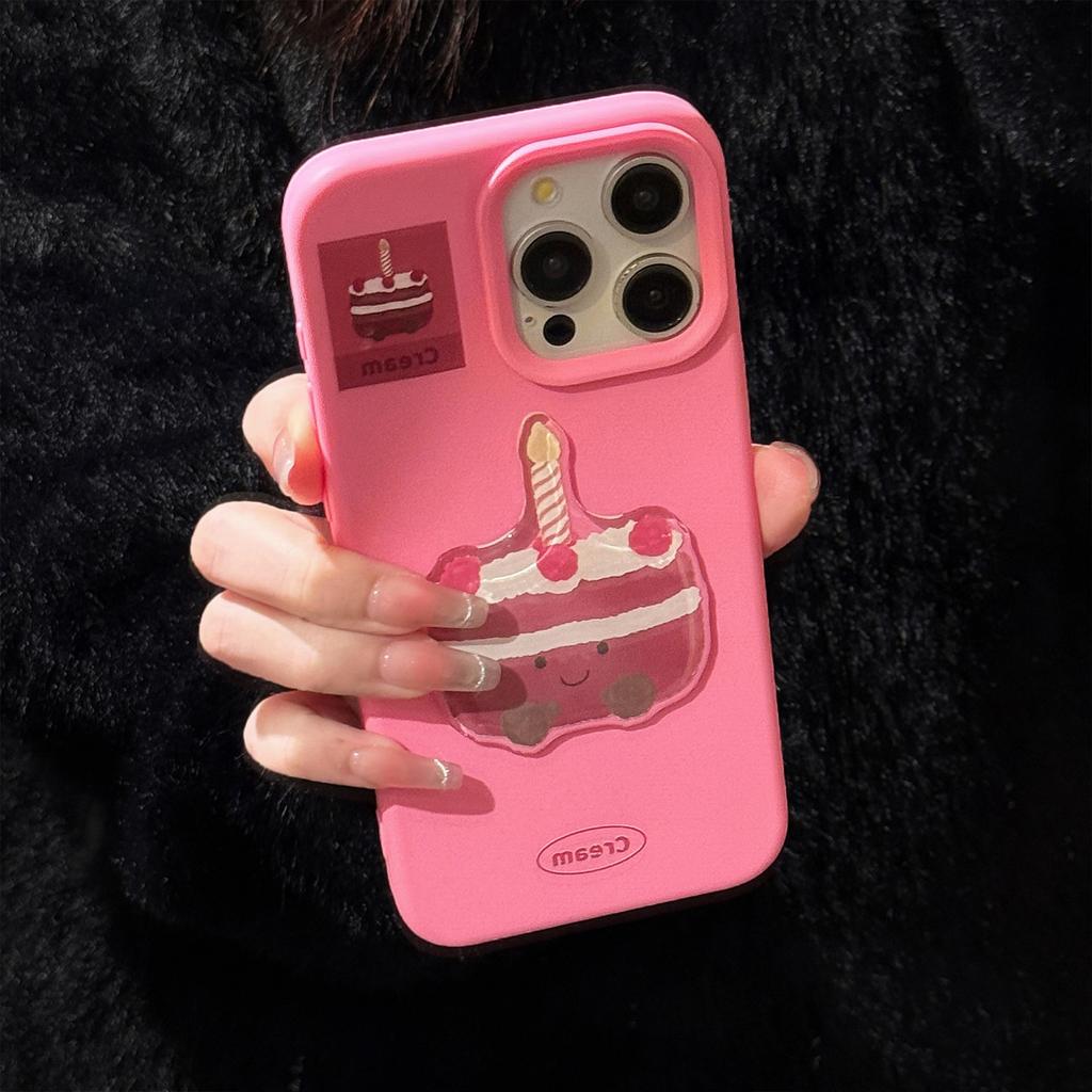 Raspberry Cake 15pro Max Apple 17 Mobile Phone Case IPhone 14 Suitable for 13 Three-dimensional Cartoon 12 Anti Fall