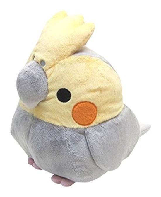 

Hamee TST ADVANCE Munyum Cockatiel Plush Normal XL Size Toy, Gray, серый