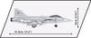 Cobi Armed Forces Collection Saab JAS39 Gripen C scale #5828 (Swedish Army) 1/48
