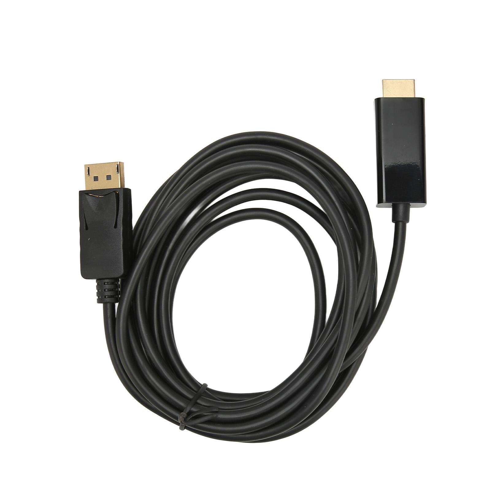 

DisplayPort to HD Multimedia Interface Cable 4K Delayless One Way Video Adapter Cord for PC Laptop TV 9.8ft