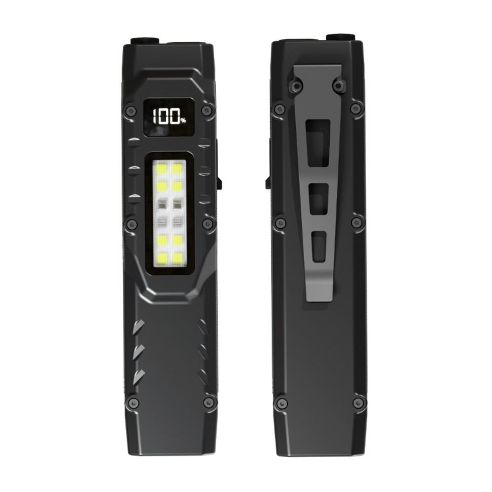 Mini Ultrathin LED Magnetic Warning Camping Flashlight Working Light Multifunctional Keychain Light Rechargeable Flashlight Outdoor