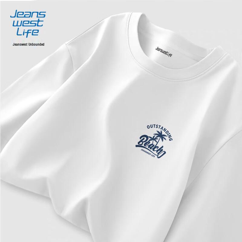 JEANSWEST LIFE Men s Heavyweight Pure Cotton Long-Sleeve T-Shirt 4XL