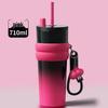 Chic Stainless Steel Coffee & Straw Tumbler