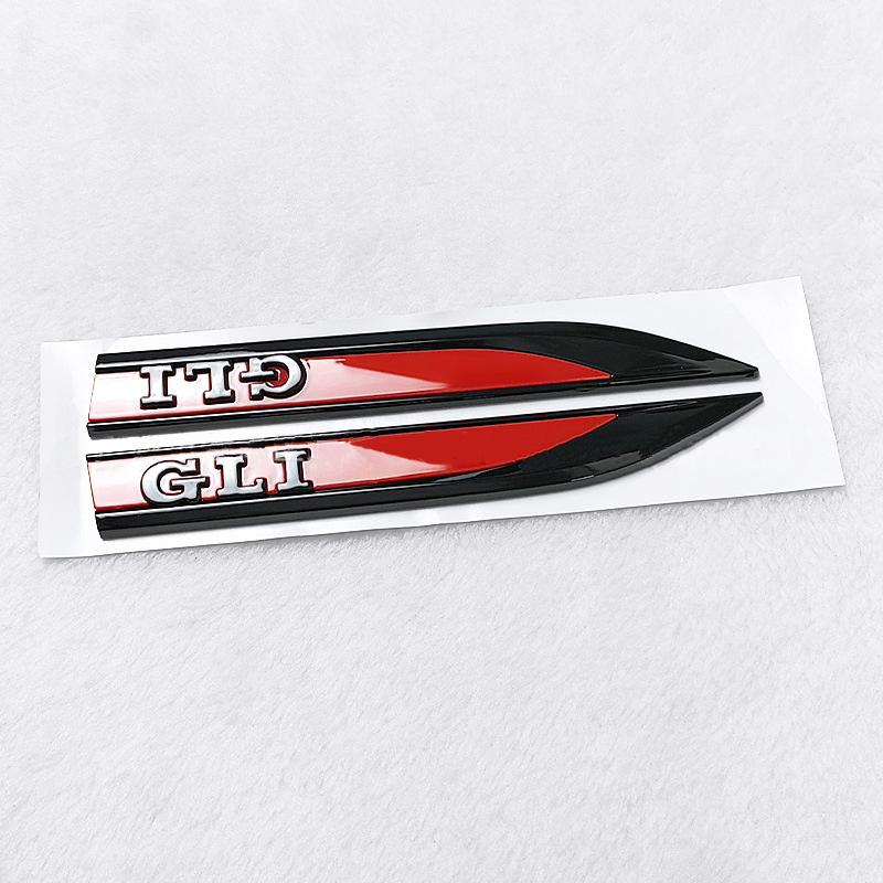 Hot 2pcs Rline R GTI GLI Emblem Car Fender Side Wing Auto Sticker Accessories For Volkswagen VW Golf MK8 Polo Passat Magotan Tig