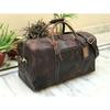 20 Inch Leather Travel Weekend Bag for Men, Leather Travel Bag, Leather Gym Bag, Overnight Travel Bag, Mens Duffle Bag
