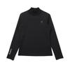 MALBON GOLF Knit Mock Neck Long Sleeve Top Black (Woman)
