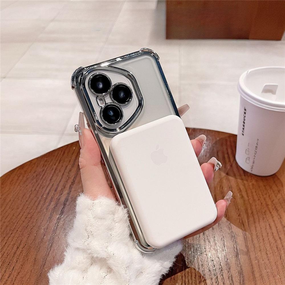 Luxus Galvanisiert Stoßfest Magnetisch Handyhülle Für Infinix Hot 60 Pro Plus 60i 50i 30i 40 30 9 10 Play Klar Weiche Silikonhülle