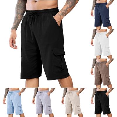 Men's Casual Color Outdoors Pocket Beach Work Trouser  Beach Shorts Pant