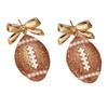 Super Bowl Football Ohrringe für Damen aus Zinklegierung Handwerk Stilvolles Feder Schmuckaccessoire