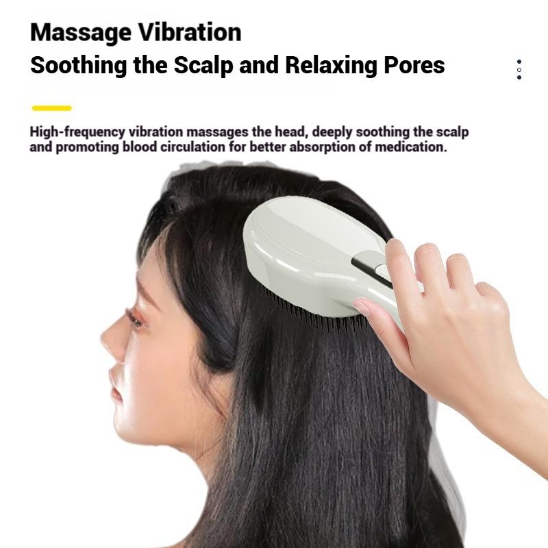Wireless Hair Growth Comb Scalp Massager Red Light Therapy Roller Ball Drug Delivery Hair Loss Prevention Comb Massage Comb