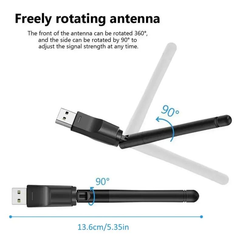 MT7601 Mini USB WiFi Adapter Wireless Network Card 150Mbps LAN Antenna Signal Receiver Dongle Antenna 802.11B/G/N For PC Windows