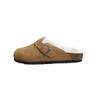 Fashion Ladies Shoes Fashion Closed Toe Women Slippers Autumn Plush Fleece for Warmth Solid Flat Casual Comfortable Large Size Slippers