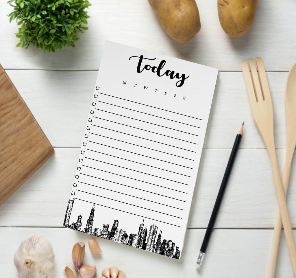 Inkdotpot Denní plánovací blok Poznámkové bloky, nedatovaný To-Do List Odtrhávací blok – 4,5 x 7,5 palce (50 listů) Organizátor