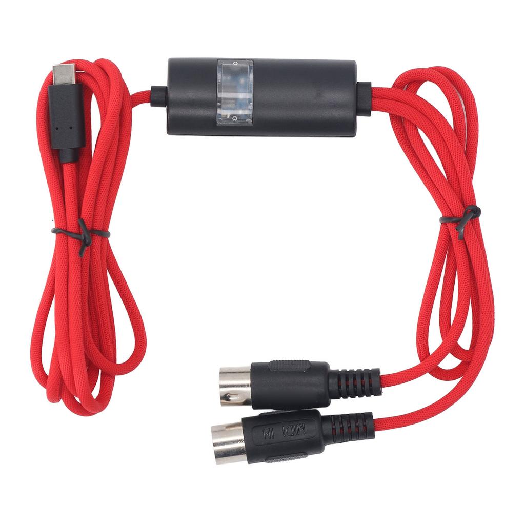 Kabel TYPE C na MIDI Plug and Play 1,5 m Adaptér rozhraní TYPE C na 5pinový MIDI pro hudební klaviaturu