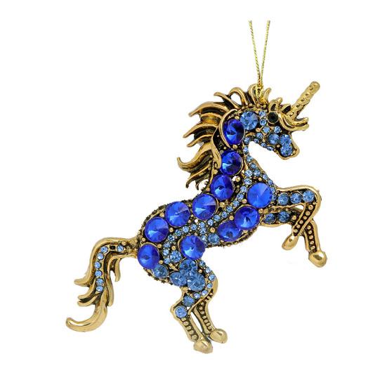 Horse Ornaments for Christmas Tree 2D Acrylic Sparkly Rhinestone Horse Hanging Ornament Gift for Women Girls Horse Lovers