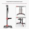 Universal Thickened LCD TV & Monitor Floor Stand with Vertical Pole & Wheels