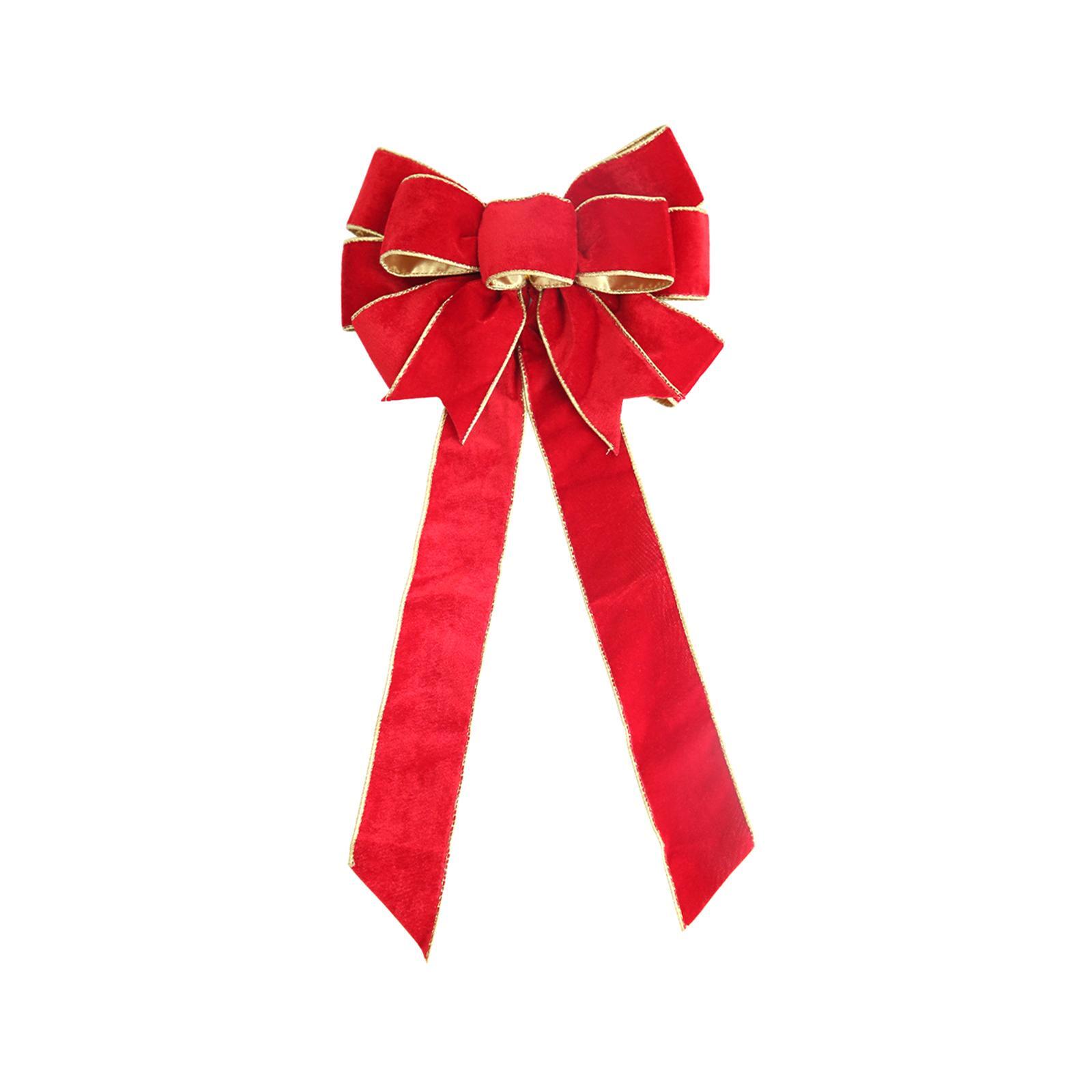 

Christmas Door Bow Decorative Pendant Chic Craft for Backyard Garden Indoor красный