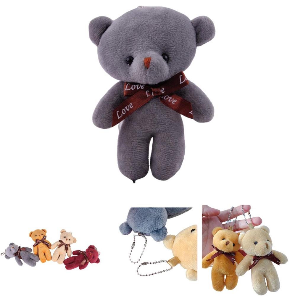 Plush Teddy Bear Toy Keychain Keyring Pendant Stuffed Doll Gift Girlfriend Kids