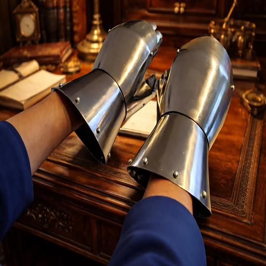 Handmade Medieval Steel Gauntlet Gloves, 15th Century Knight Armour
